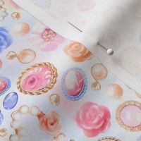 Romantic Rococo Radiance in pretty pastels - tiny scale