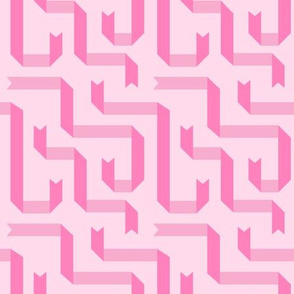 Geometric Ribbons - Pink