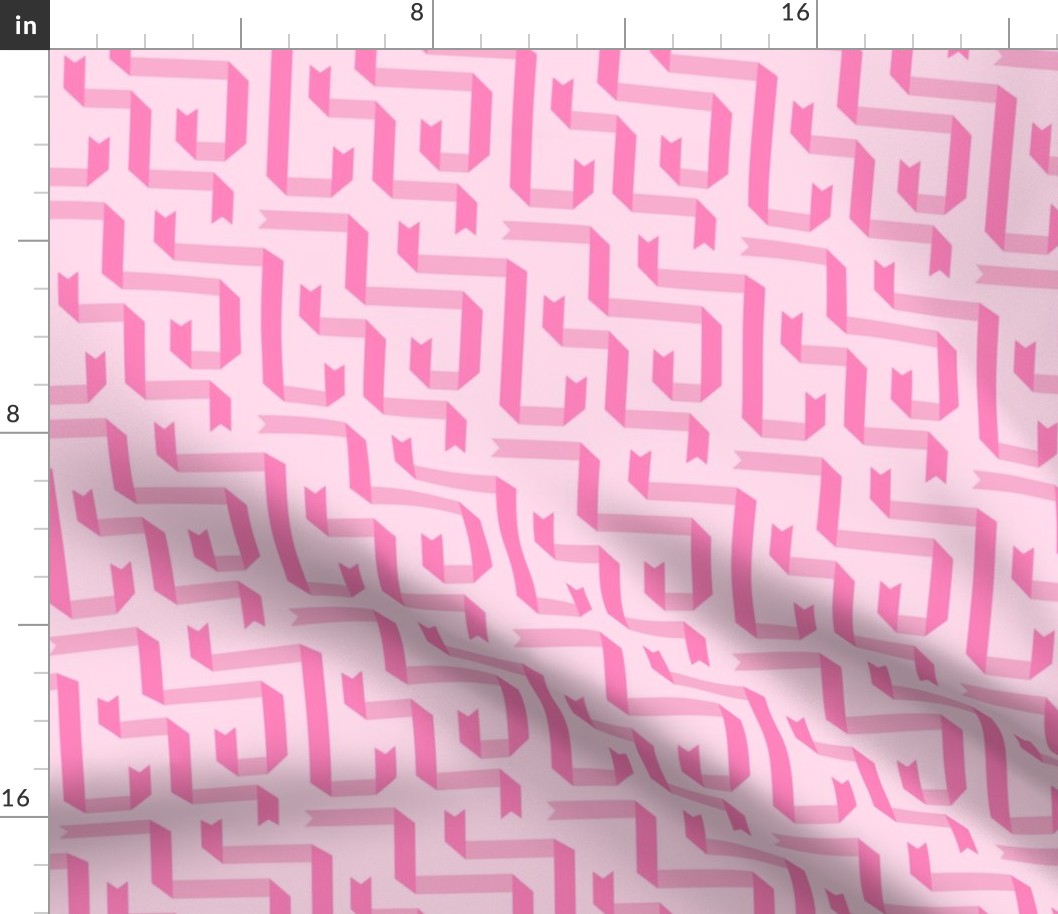 Geometric Ribbons - Pink