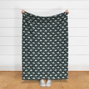 Polar Bears in Scarves - Dark Teal