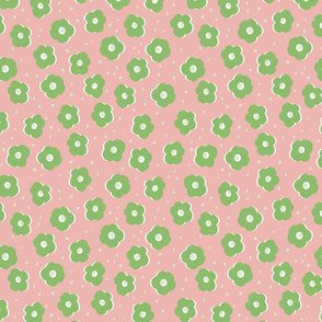 Terracotta flowerdot-Powder and green