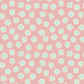 Terracotta flowerdot-Pink and Green