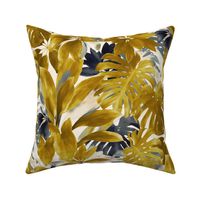 Tropical Jungle in Mustard Gold - custom request