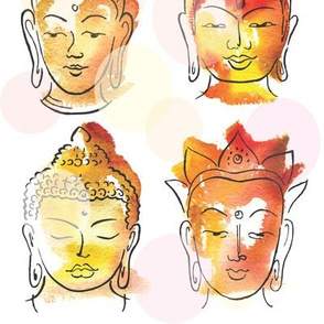 4 Buddha heads