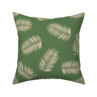 Large palm leaves minimalist tropical island vibes boho garden olive green ivory JUMBO