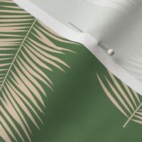 Large palm leaves minimalist tropical island vibes boho garden olive green ivory JUMBO