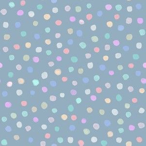 Spciy Dots pastel gray blue