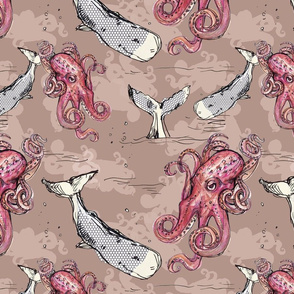 giant squid repeat tile 150dpi