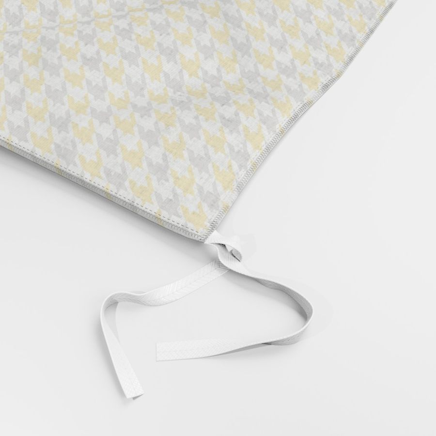 Classic Houndstooth in Yellow Gray and White Paducaru