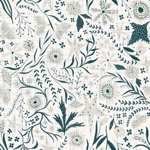 small scale - garden of stars - white/taupe