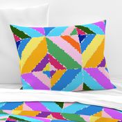 Colourful diamond shape,geometric ,mosaic,boho pattern 