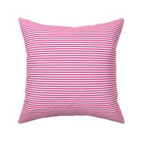 Small French Rose Bengal Stripe Pattern Horizontal in White