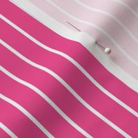 French Rose Pin Stripe Pattern Vertical in White