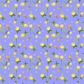 Floral Lemonade Periwinkle 