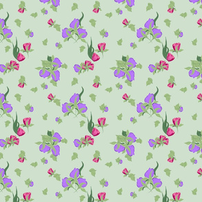 Violet Garden Pale Green 