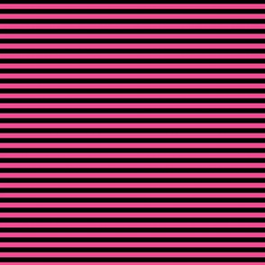 Small French Rose Bengal Stripe Pattern Horizontal in Black