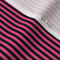 Small French Rose Bengal Stripe Pattern Vertical in Black