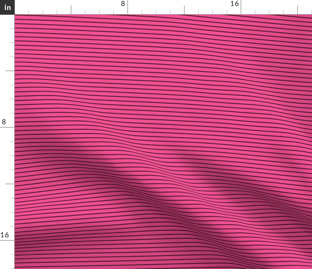 Small French Rose Pin Stripe Pattern Horizontal in Black