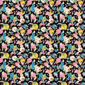 Cats & Girls confetti -black mini