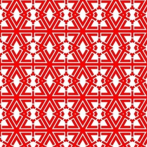 Rhombic interlace modern stuffy red