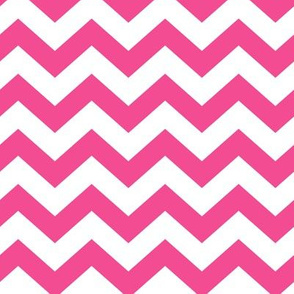 Chevron Pattern - French Rose and White