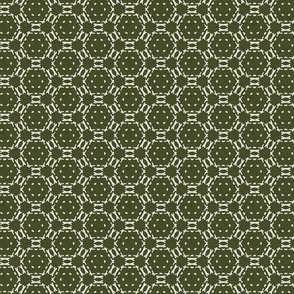 Chennai - Vintage Boho Geometric - Textured Moss Green Small Scale