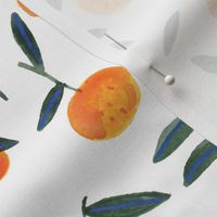 Clementine + White Pattern