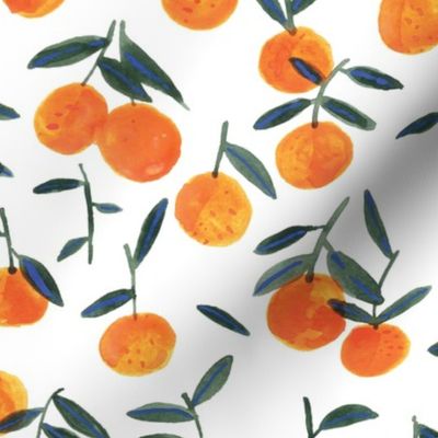 Clementine + White Pattern