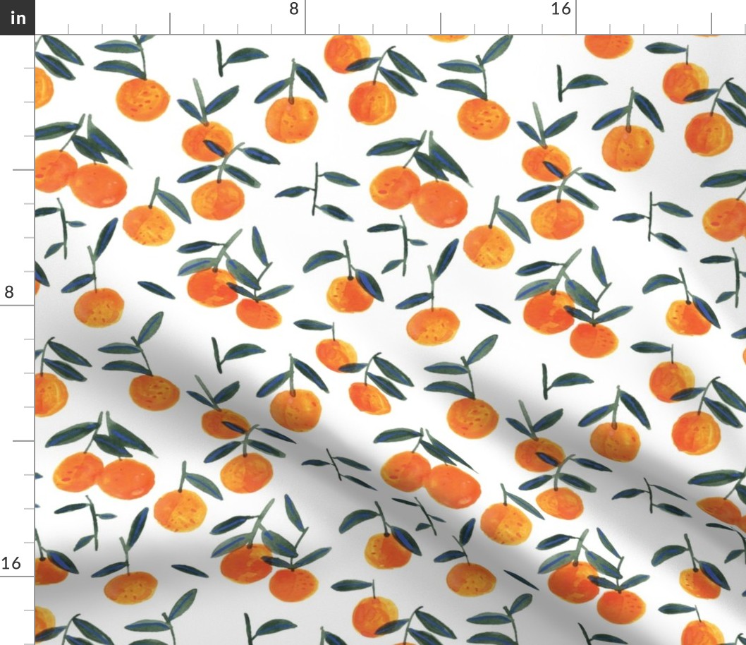 Clementine + White Pattern