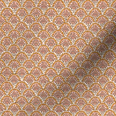 MINI 70s sunset fabric - retro rainbow fabric 