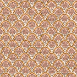 MINI 70s sunset fabric - retro rainbow fabric 