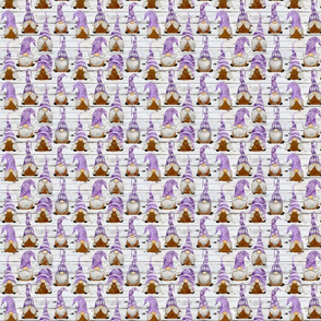 Purple Gnomes on Shiplap - extra small scale