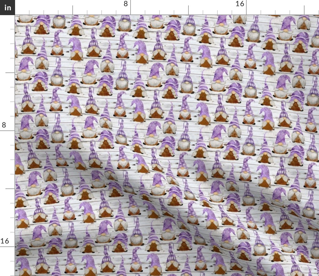Purple Gnomes on Shiplap - extra small scale