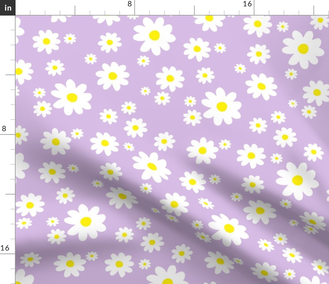Spring Daisy Pattern Purple Rose