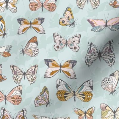 Eden Butterflies (light blue) MED 