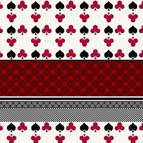 game poker. Red-black textiles for circus clothes, casinos, poker fans, board games 