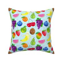 Cute Fruits - Extra Light Teal