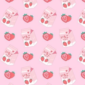 Strawberry Milk Drink Japanese Anime Kawaii  Strawberry Milk Drink   Sticker  TeePublic