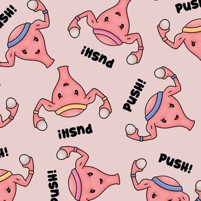 Strong Pregnant Uterus PUSH! Pink, large