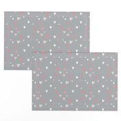 Gray heart confetti-small