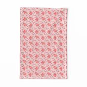 Cute Cows with Ditsy Daisies - strawberry milkshake pink - small