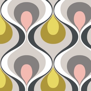 Retro Mood mustard pink greige white