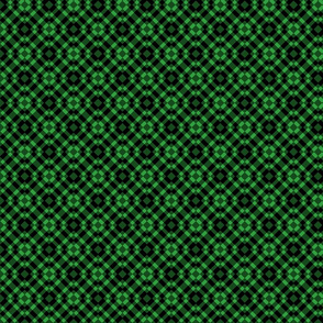 Abstract Geometric Pattern Black Green