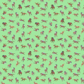 horses - green - small