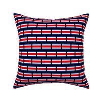 SMALL Costa Rica flag fabric - Costa Rican stripes -WHITE 