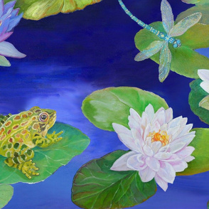 Midnight Blue Lily Pond