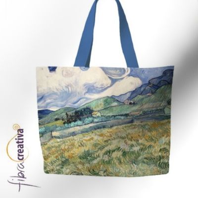 Van Gogh Tote bag // Provence cut and sew panel