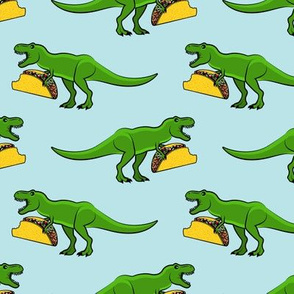 Trex Eating Tacos Fabric, Wallpaper and Home Decor | Spoonflower