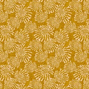 painterly floral golden ochre earth tones (xs)