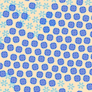 Floral dots in summer blue